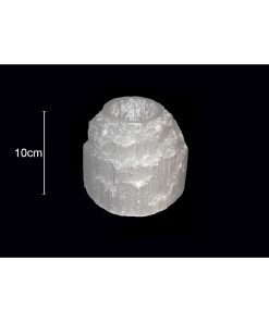 Porta Velas Selenite Natural 10cm